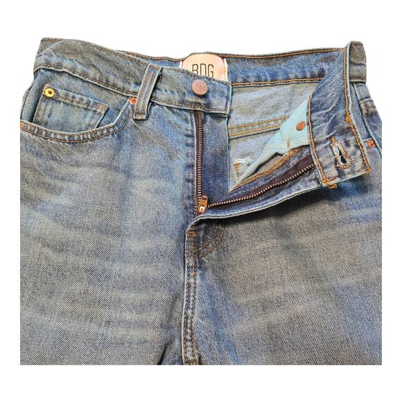 BDG Jeans Womens Size 26 Blue Cowboy Straight Leg High Rise Normcore Distressed - Picture 7 of 13